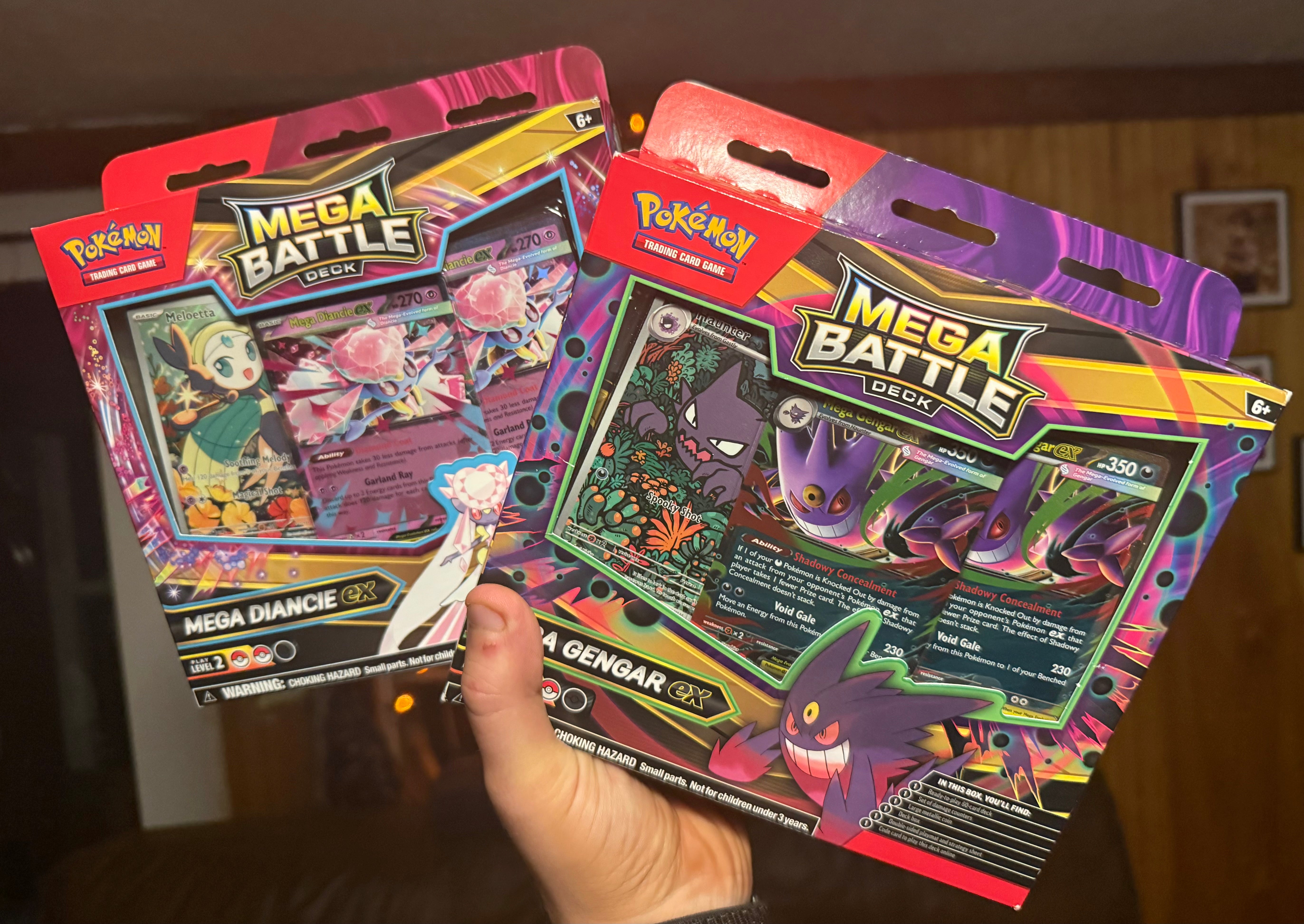 Pair of Pokemon Mega Gengar & Mega Diancie Theme Decks
